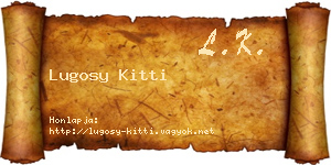 Lugosy Kitti névjegykártya